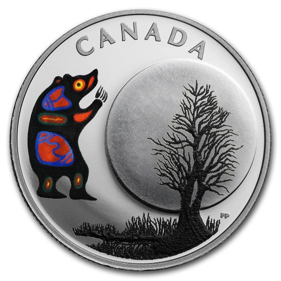 2018 Canada 1/4 oz Silver $3 The Thirteen Teachings Bear Moon 2018 Canada 1/4 oz Silver $3 The Thirteen Teachings Bear Moon